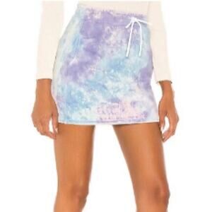 cotton citizen french terry Brooklyn Tie Dye mini skirt